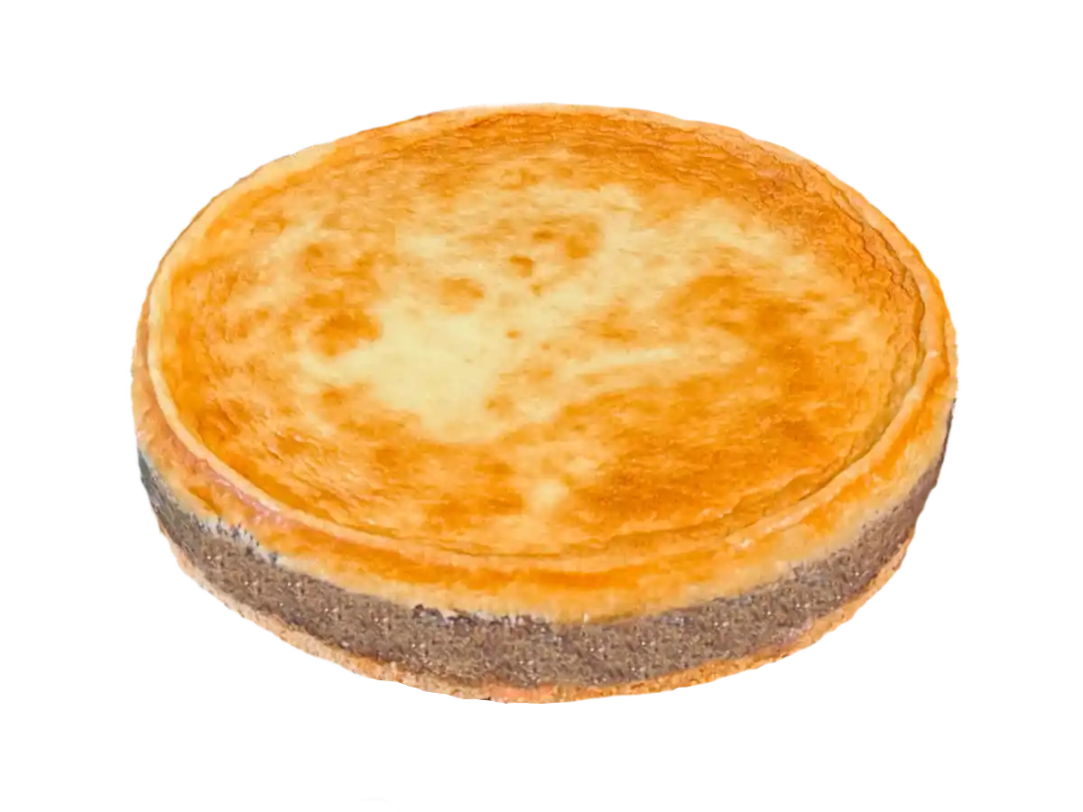 Poppy seed cake with sour cream and an egg layer