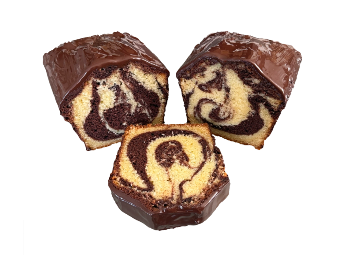Marble Cake with Chocolate Glaze