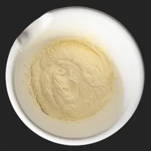 Light cake batter in the bowl