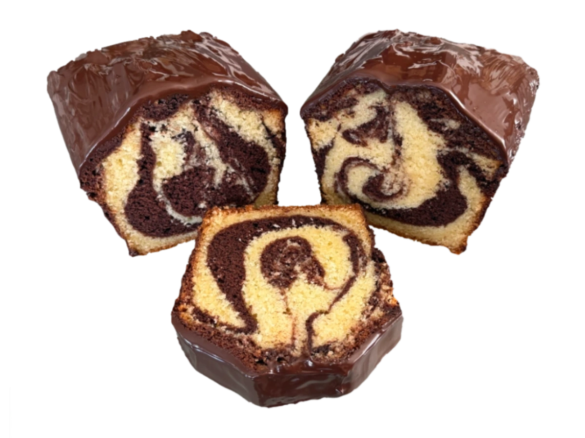 Marble Cake with Chocolate Glaze